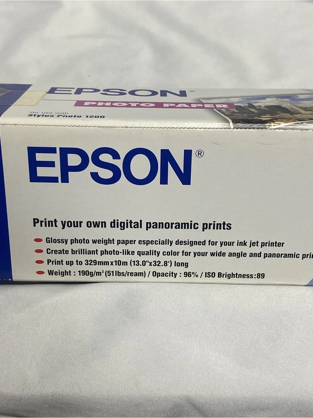 Vintage Epson Photo Paper Stylus Photo 1200 329mm*10m New Old Stock Sealed Box